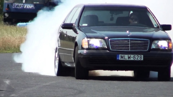 Mercedes S 600 V12 Biturbo 0 270km, h acceleration, and burnout, , KO